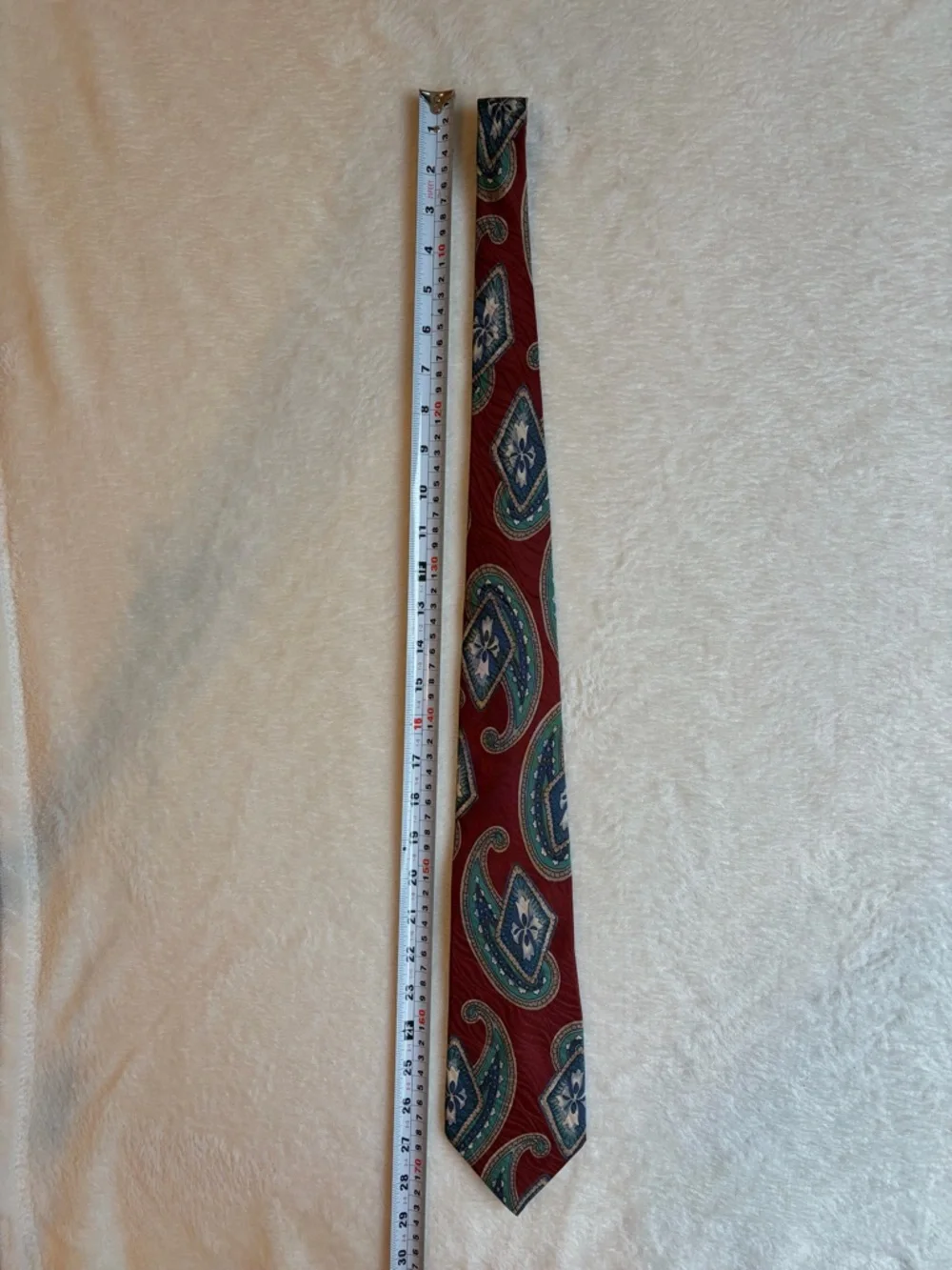 Liberty of‎ London Men's Paisley Red Blue Green Beige 100% Silk Classic Tie